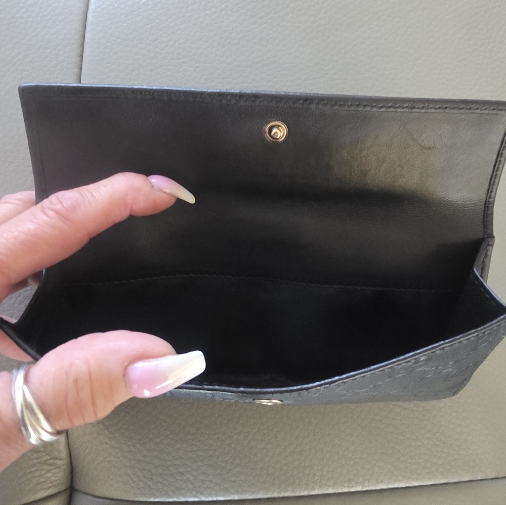 GUCCI Black Guccissima Leather Continental Wallet/Crossbody..EUC. - Picture 7 of 9